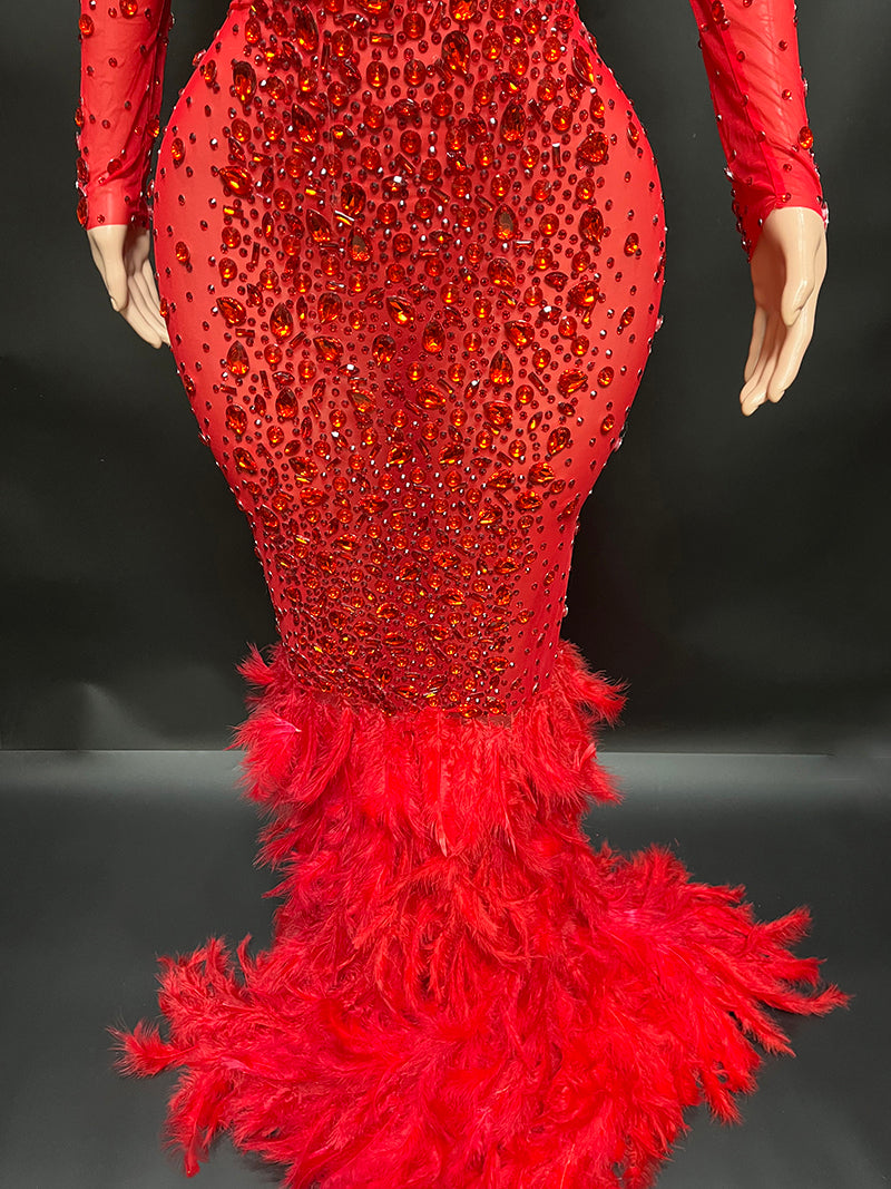 DIAMOND MONROE GOWN(Red)