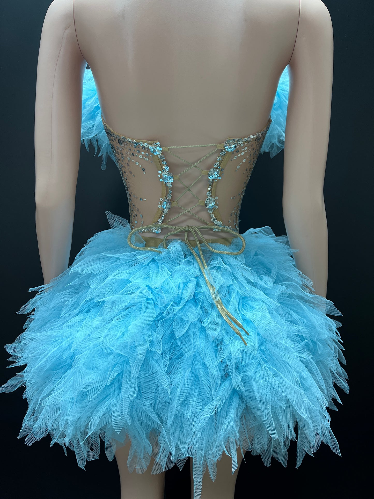 AMBER Tulle Mini Dress (Blue)