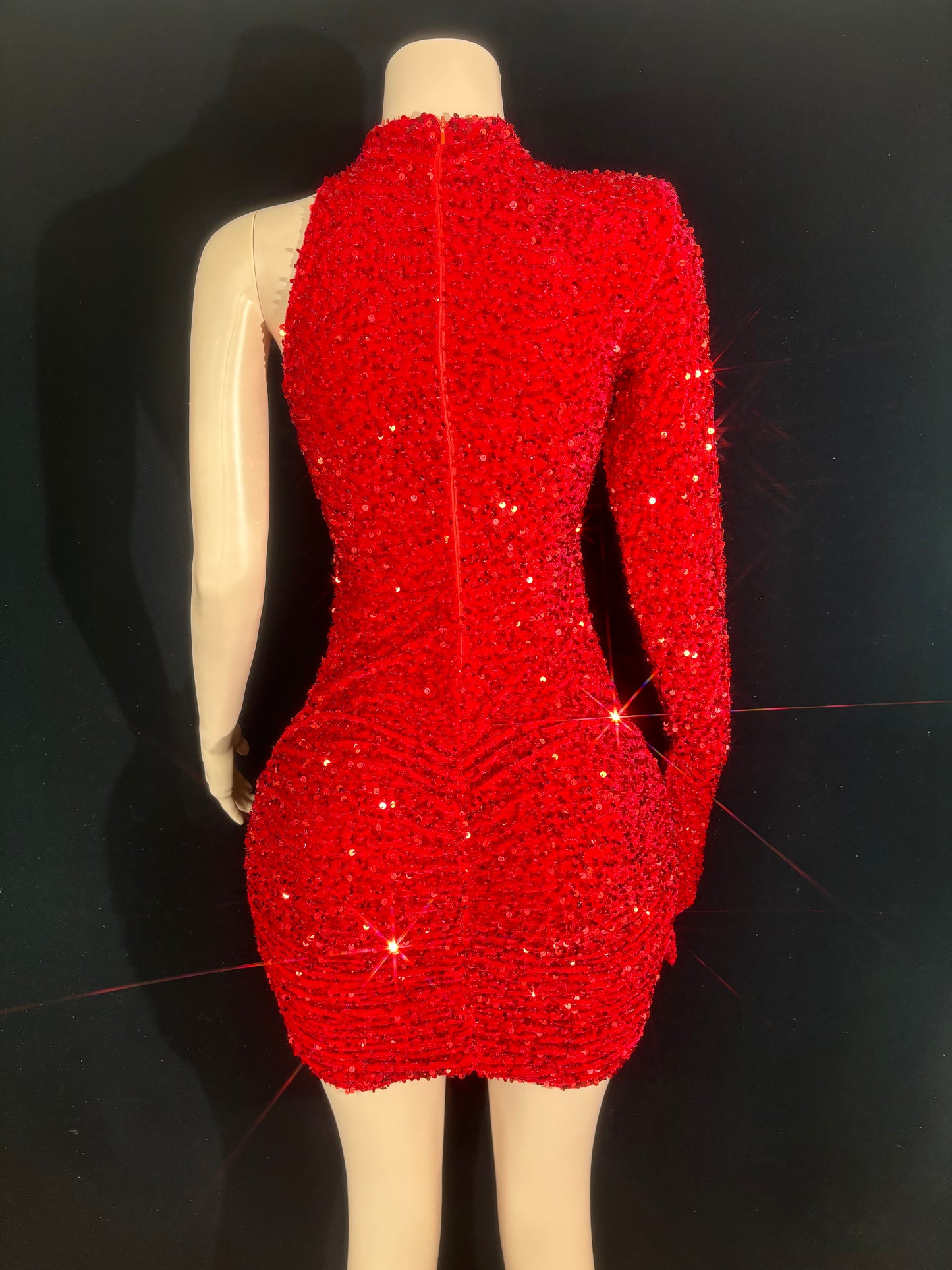 Elegant Nights Mini Dress(Red)