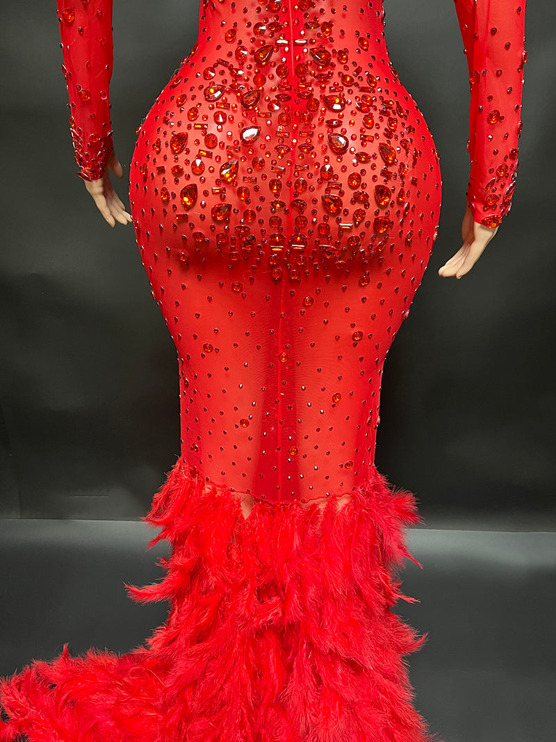 DIAMOND MONROE GOWN(Red)