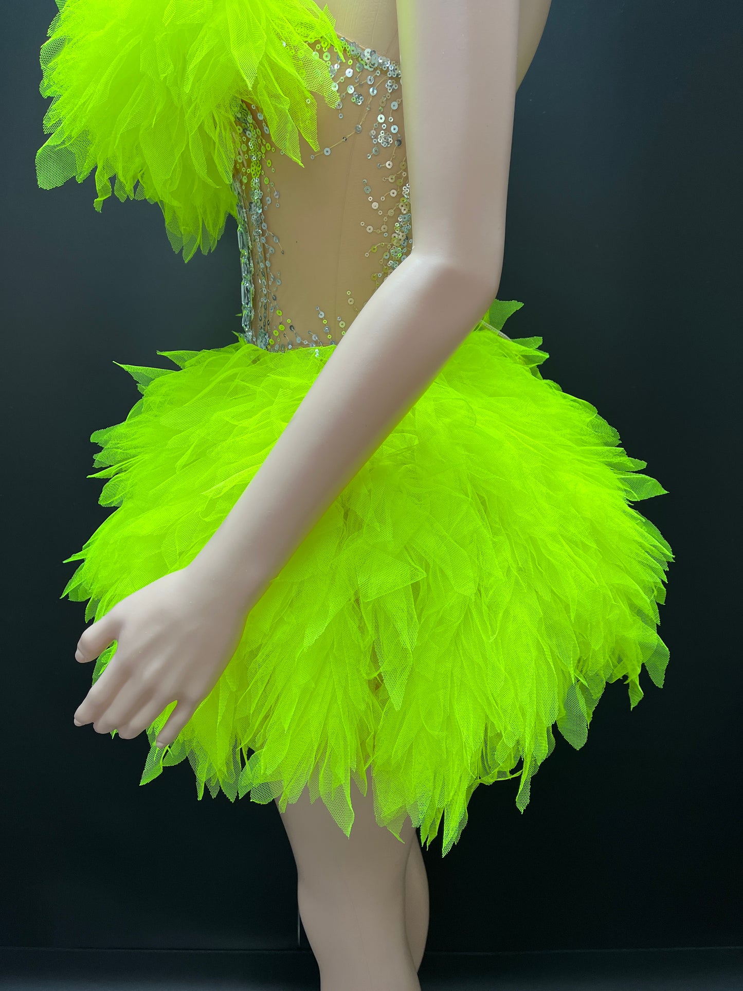 AMBER Tulle Mini Dress (Yellow)