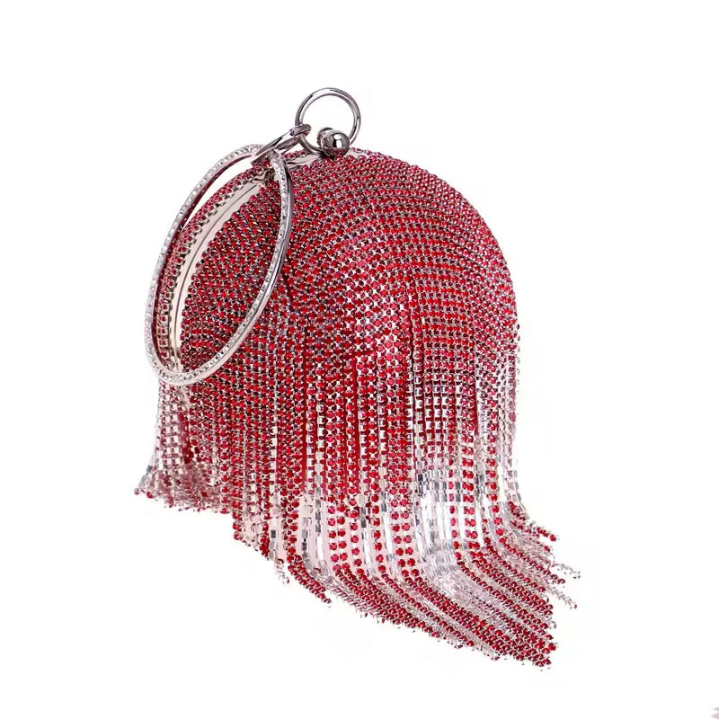 RHINESTONE BALL DESIGN CLUTCH PURSES