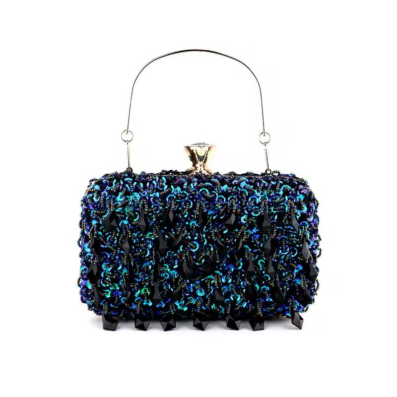 DRIP DIAMOND TASSEL CLUTCH PURSES