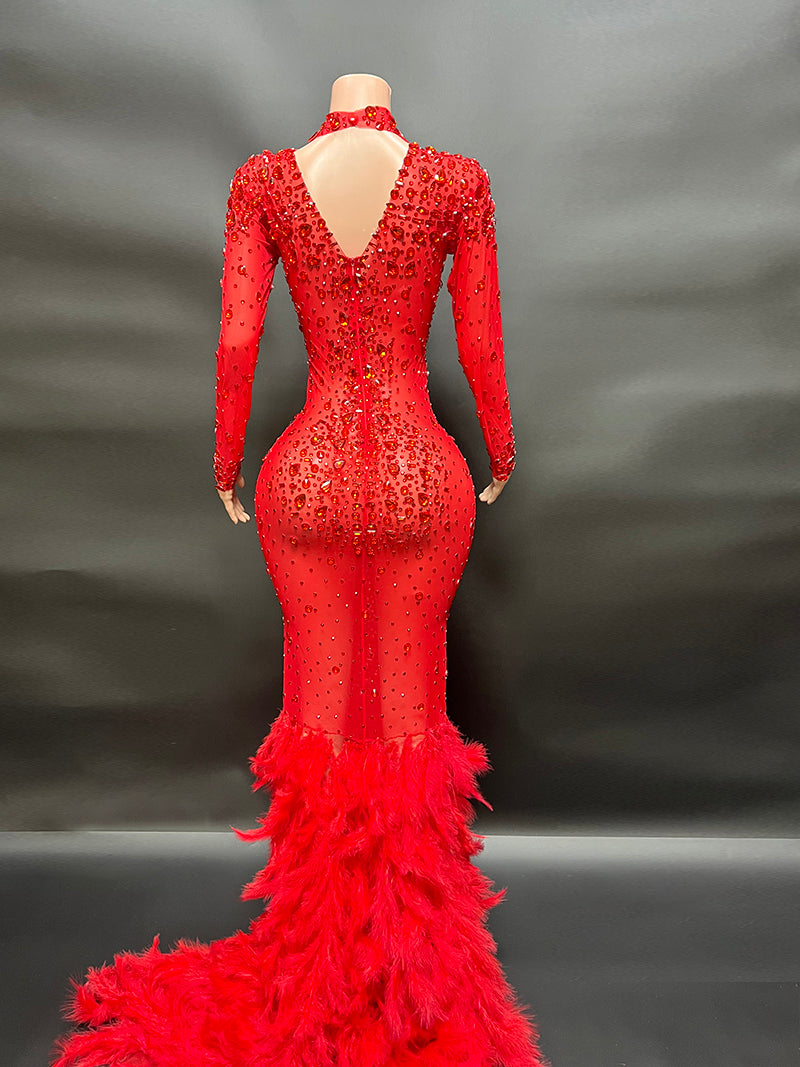 DIAMOND MONROE GOWN(Red)