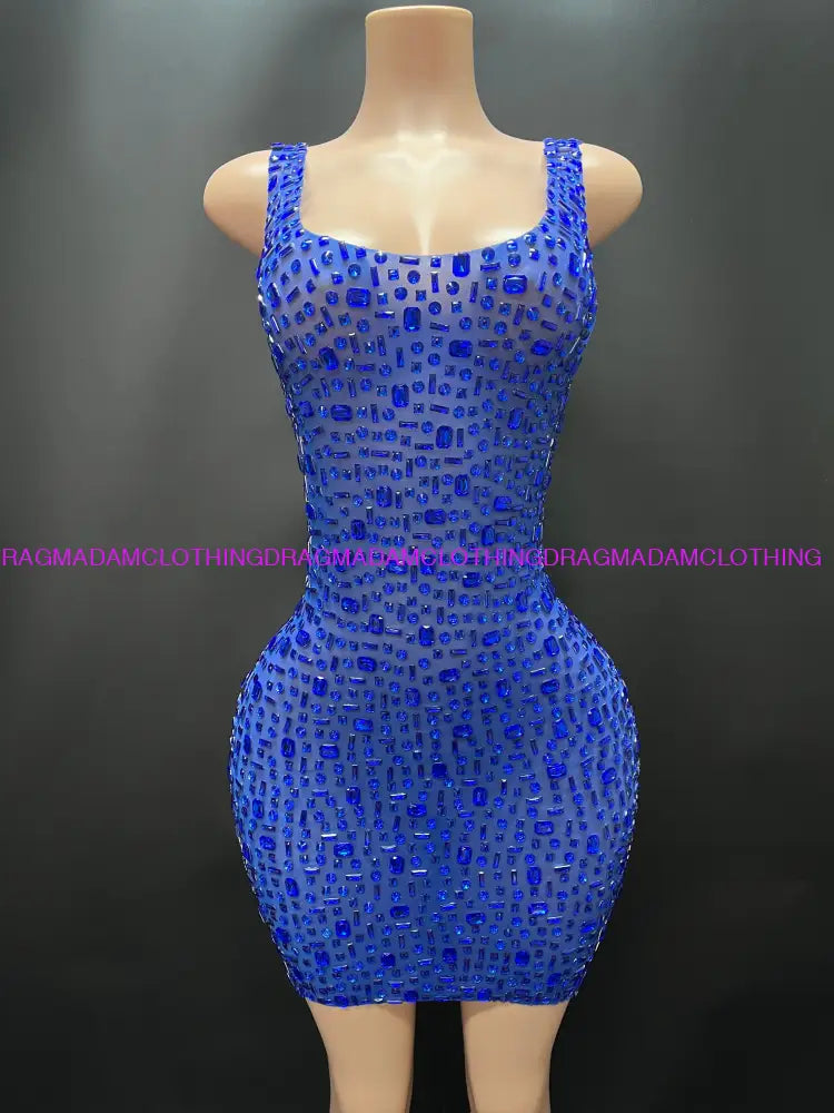 Ashanti(Blue) S Mini Dress