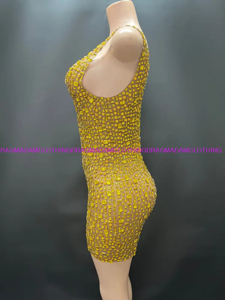 Ashanti(Gold) Mini Dress