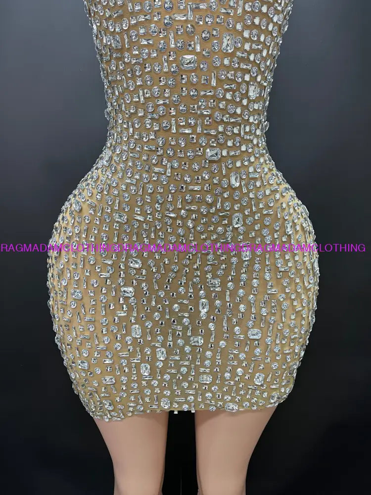 Ashanti(Nude\Clear) Mini Dress