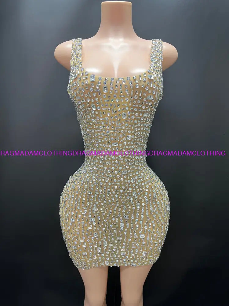 Ashanti(Nude\Clear) S Mini Dress