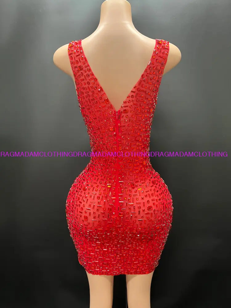 Ashanti(Red) Mini Dress