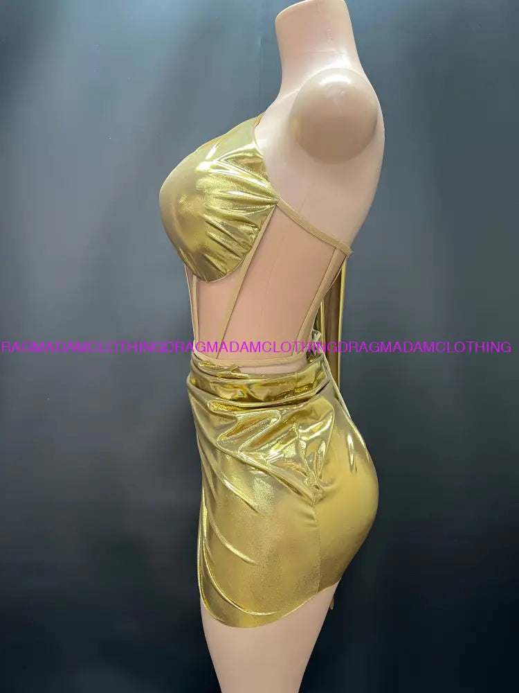 Billie Glam Dress(Gold) Mini Dress