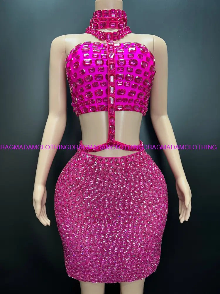 Bohemian Diamond Empress (Fuchsia) S Skirt Set