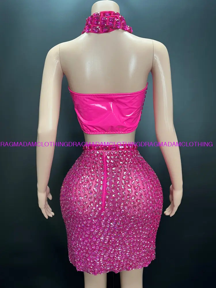 Bohemian Diamond Empress (Fuchsia) Skirt Set