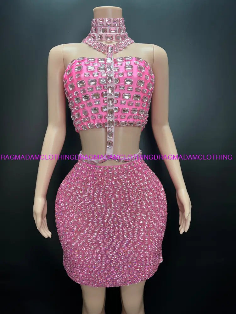 Bohemian Diamond Empress (Pink) Skirt Set