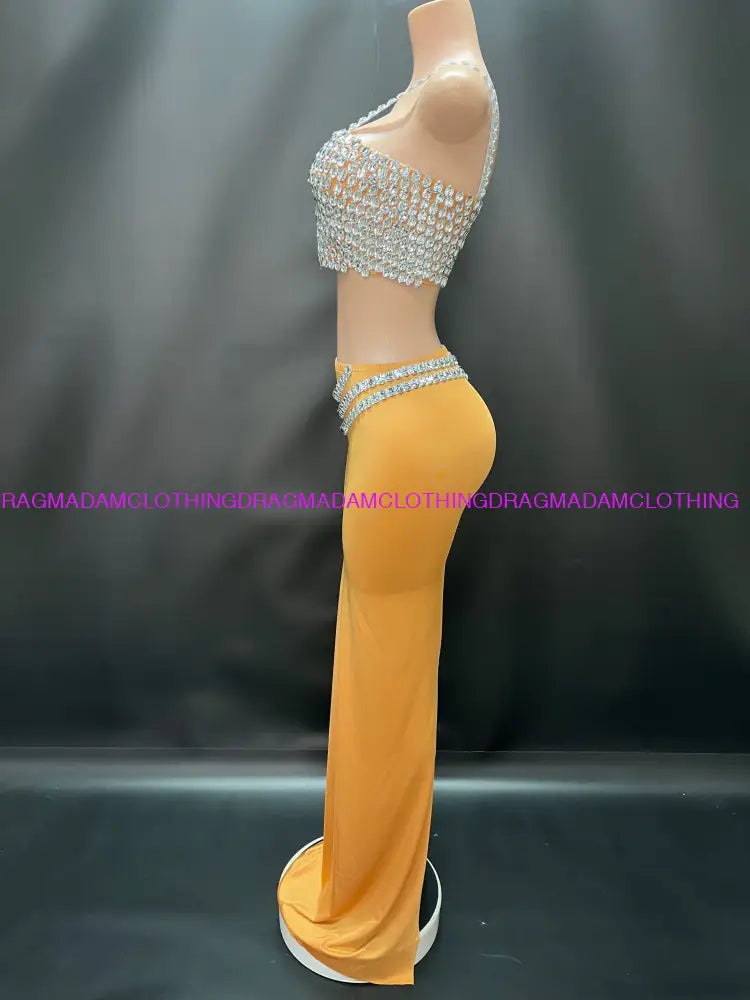 Bohemian Diamond Queen(Skirt Set) Orange Set