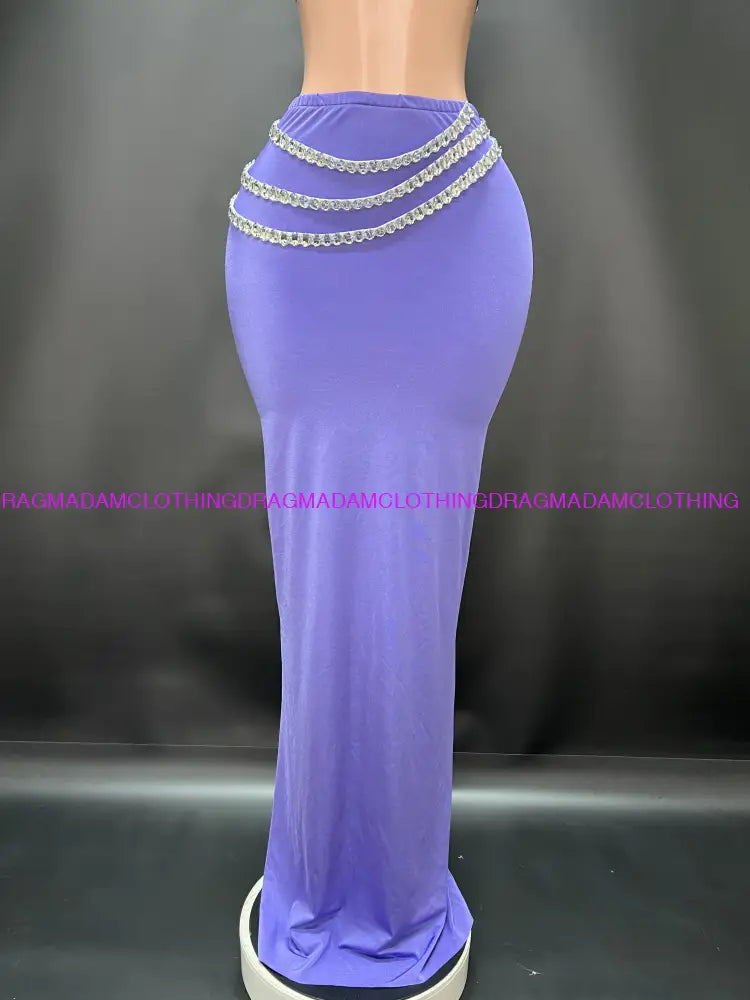 Bohemian Diamond Queen(Skirt Set) (Purple) Set