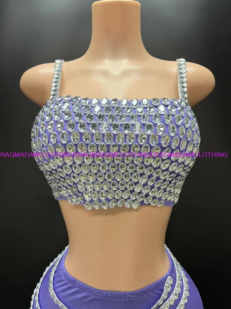 Bohemian Diamond Queen(Skirt Set) (Purple) Set