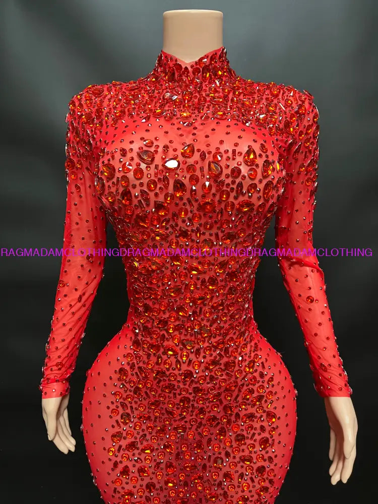 Certified Gem Dress(Red) Party Dress