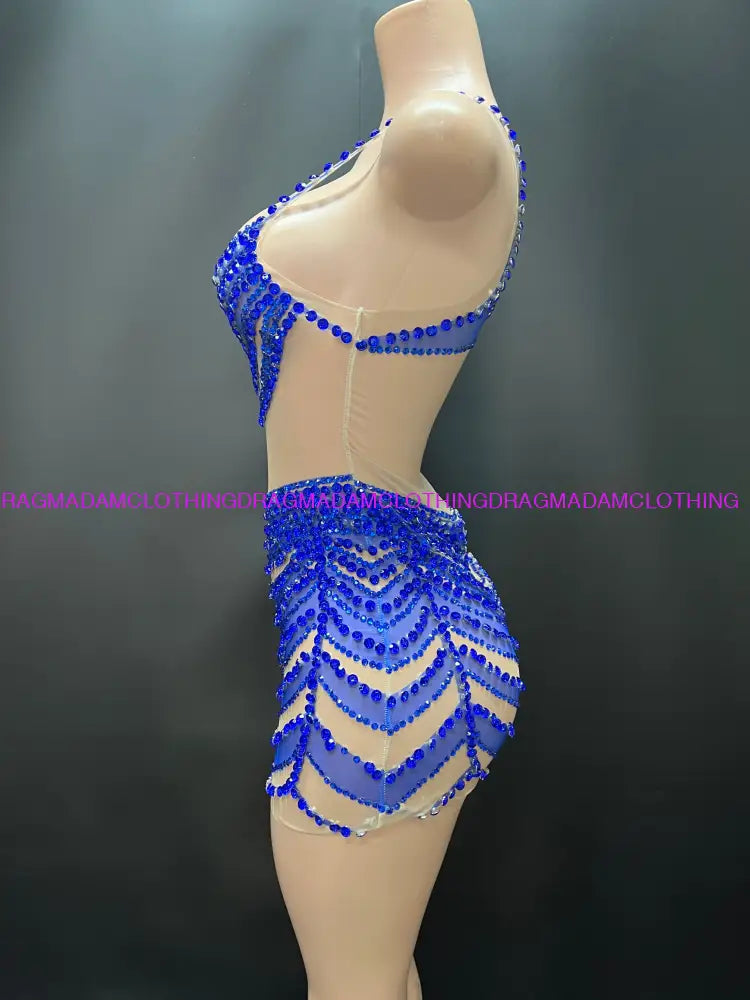 Chisoma(Blue) Mini Dress