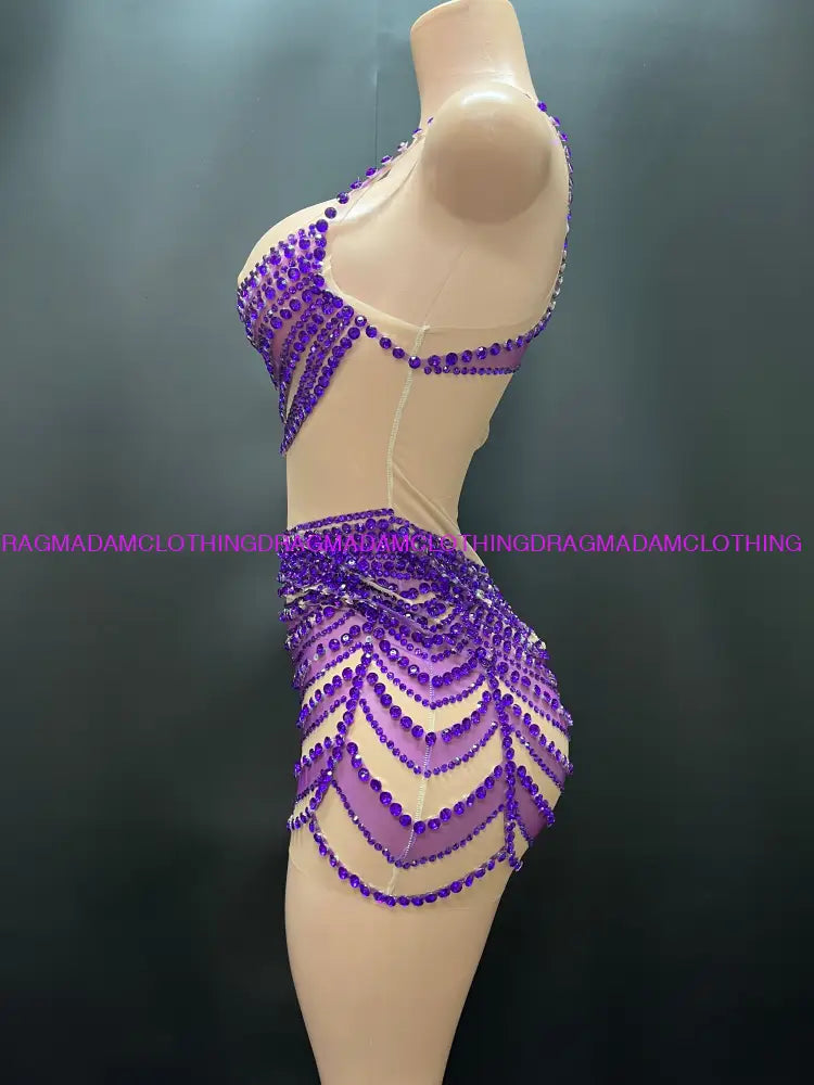 Chisoma(Purple) Mini Dress