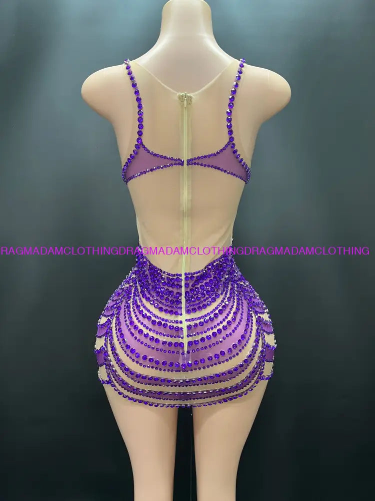 Chisoma(Purple) Mini Dress