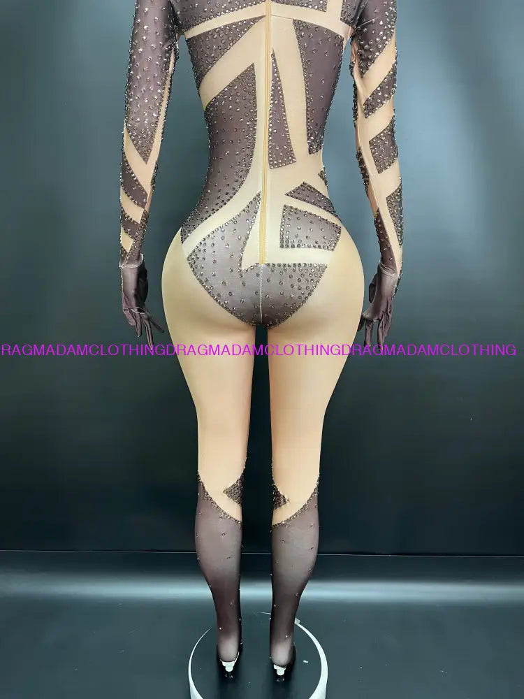 Diamond Ecstasy Bodysuit(Black) Jumpsuits/Bodysuits