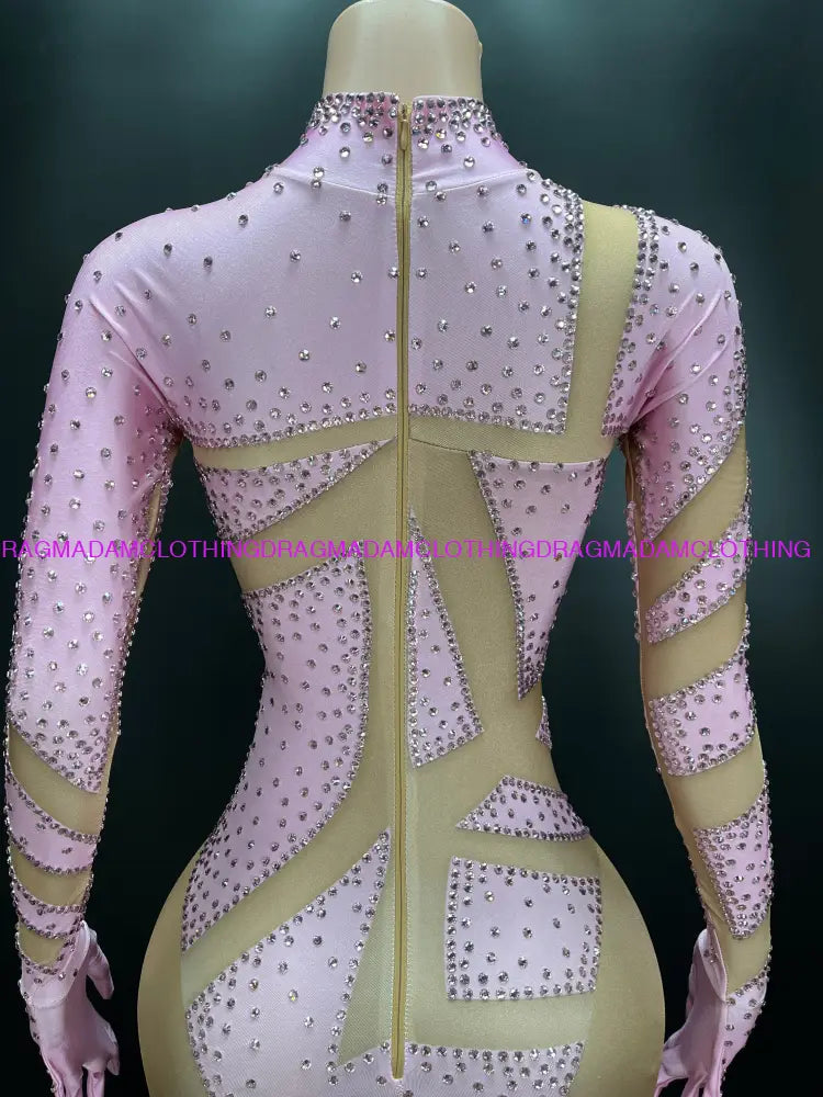 Diamond Ecstasy Bodysuit(Pink) Jumpsuits/Bodysuits