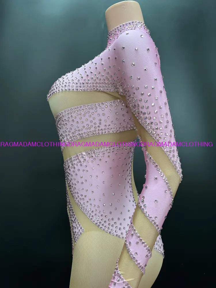 Diamond Ecstasy Bodysuit(Pink) Jumpsuits/Bodysuits