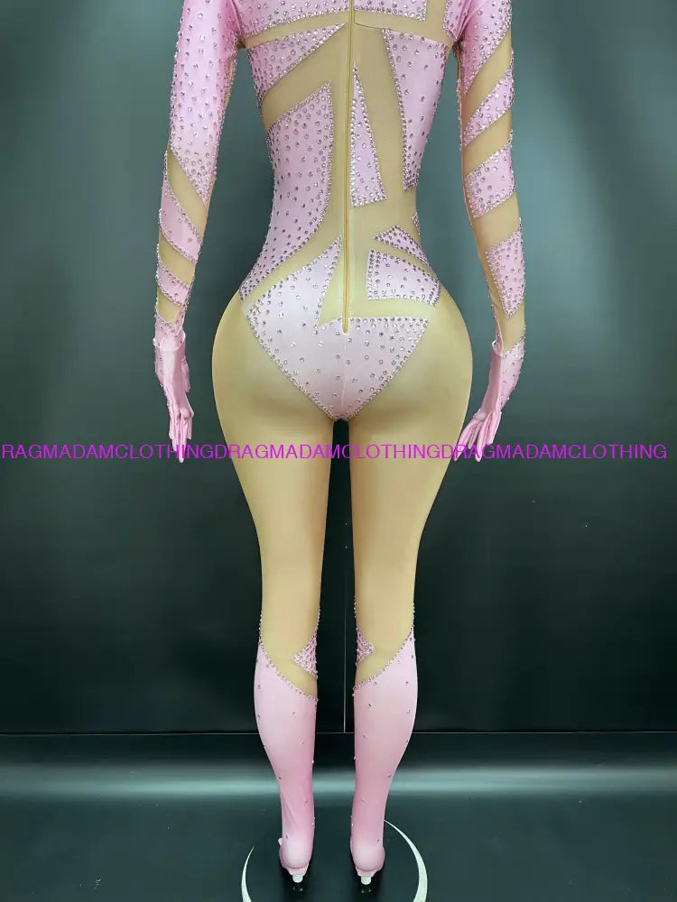 Diamond Ecstasy Bodysuit(Pink) Jumpsuits/Bodysuits