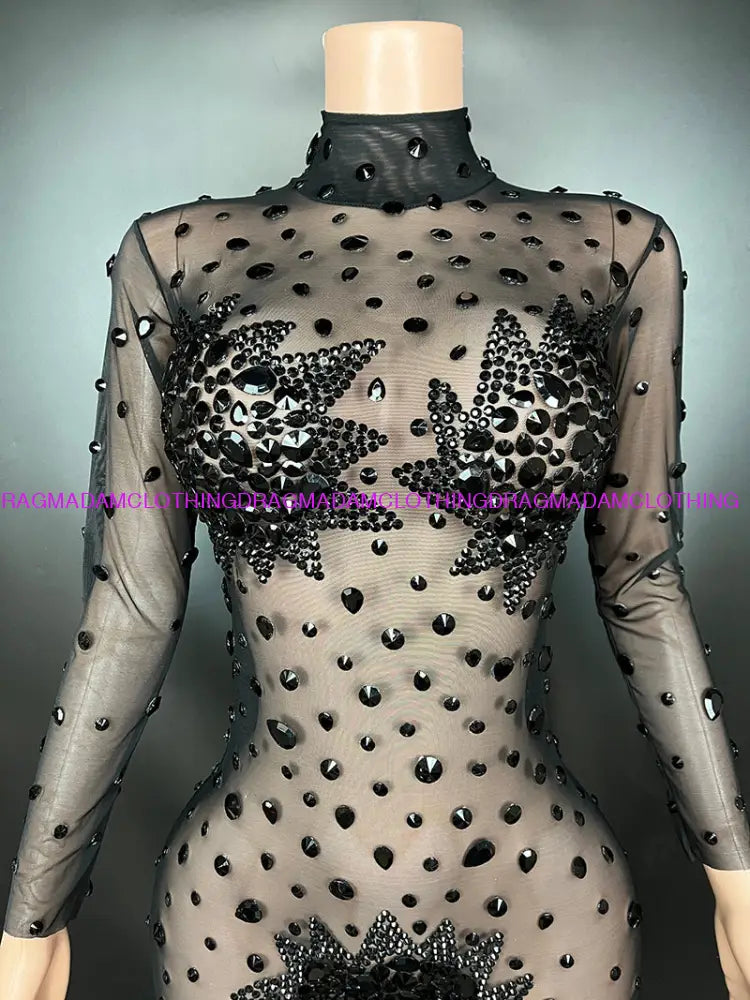 Diamond Empress(Black) Jumpsuits/Bodysuits