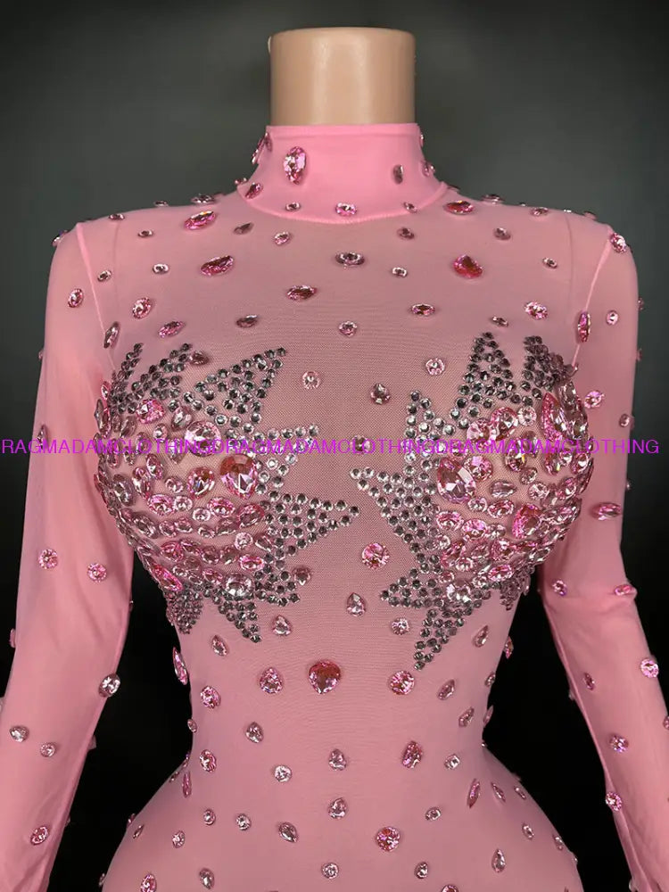 Diamond Empress(Pink) Jumpsuits/Bodysuits