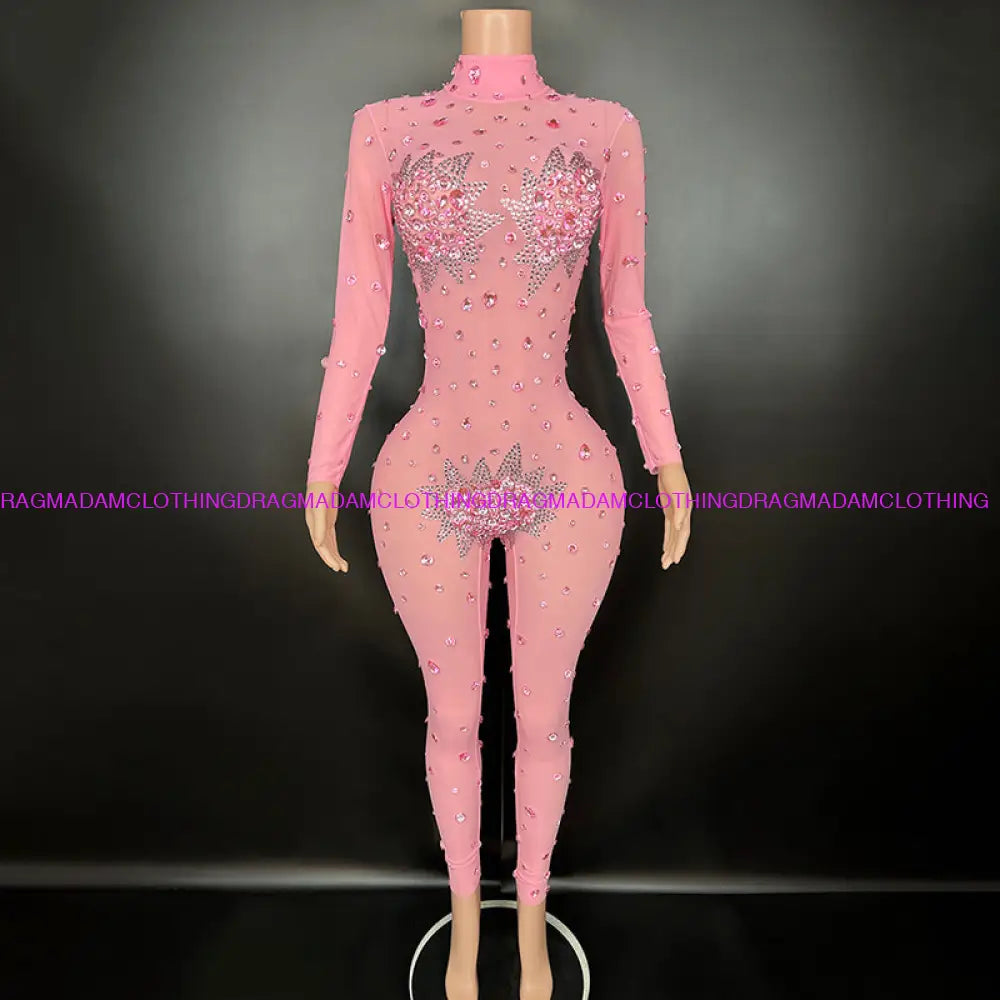 Diamond Empress(Pink) Medium Jumpsuits/Bodysuits