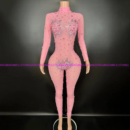 Diamond Empress(Pink) Medium Jumpsuits/Bodysuits