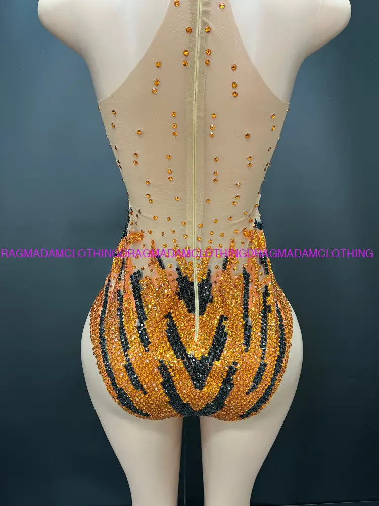 Diamond Espresso(Orange) One Pieces/Leotards