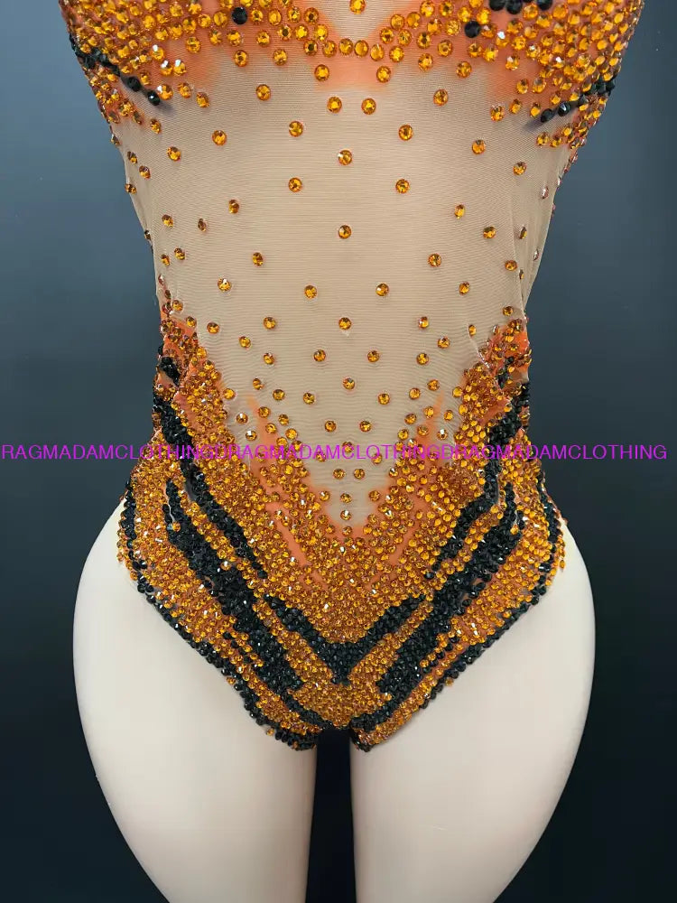 Diamond Espresso(Orange) One Pieces/Leotards