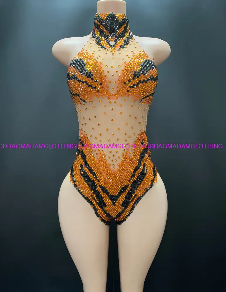 Diamond Espresso(Orange) S One Pieces/Leotards