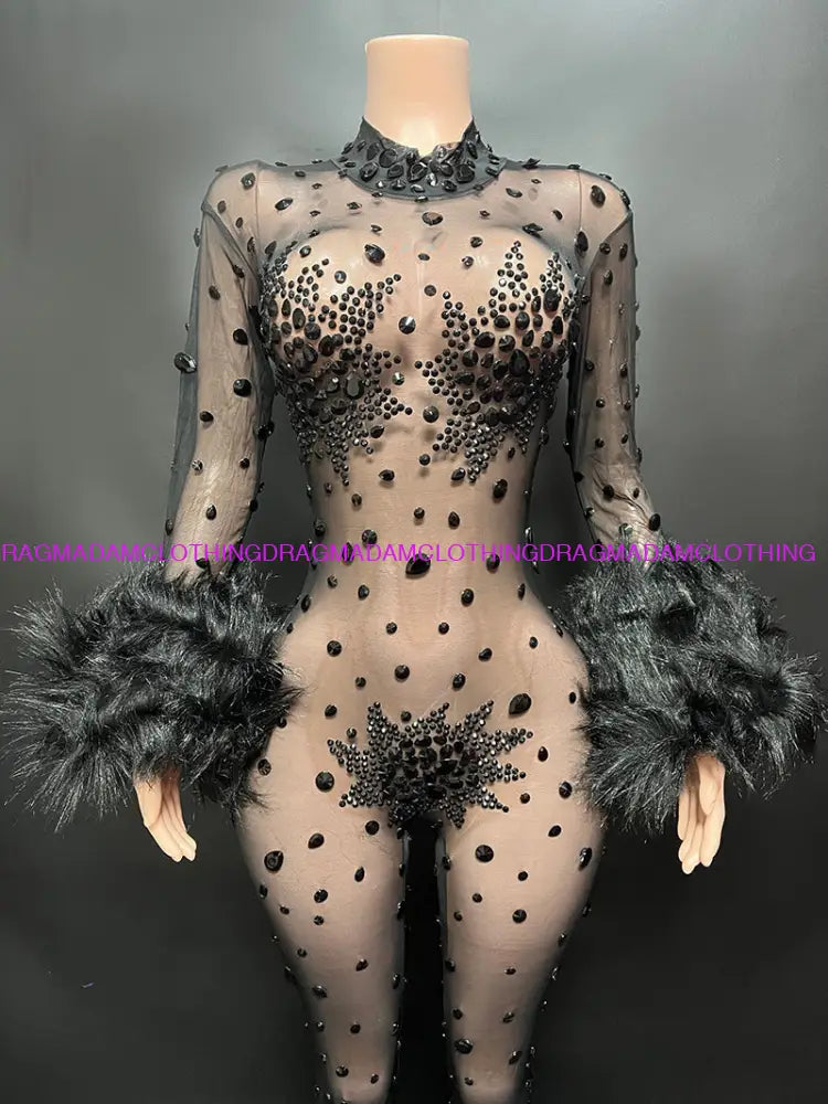 Diamond Goddess(Black) Jumpsuits/Bodysuits