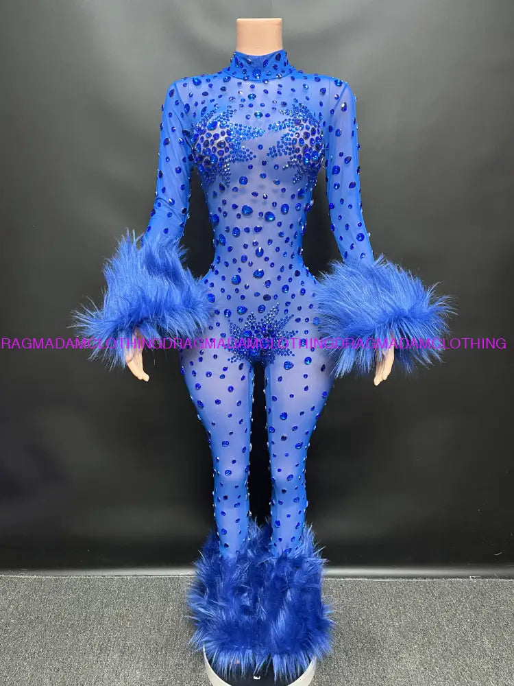 Diamond Goddess(Blue) Medium Jumpsuits/Bodysuits