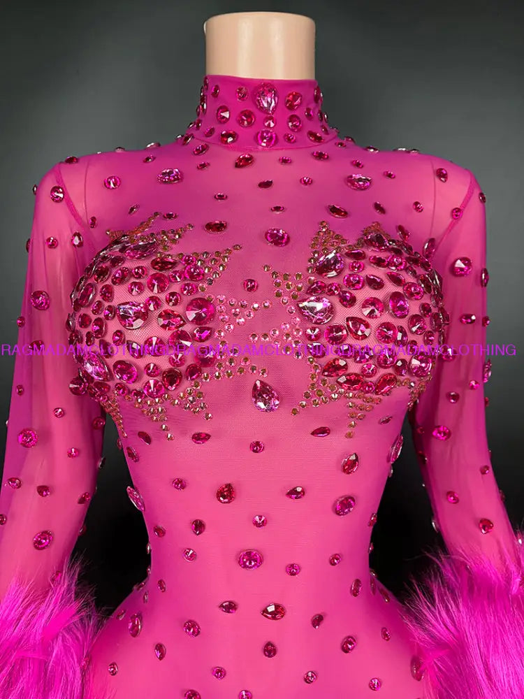 Diamond Goddess(Fuchsia) Jumpsuits/Bodysuits