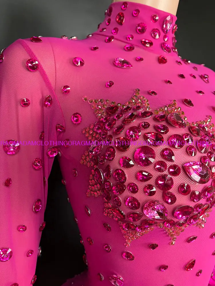 Diamond Goddess(Fuchsia) Jumpsuits/Bodysuits