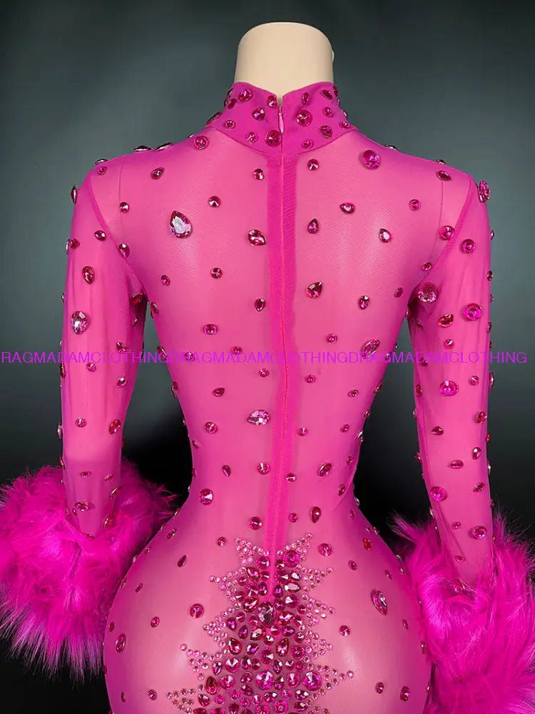 Diamond Goddess(Fuchsia) Jumpsuits/Bodysuits