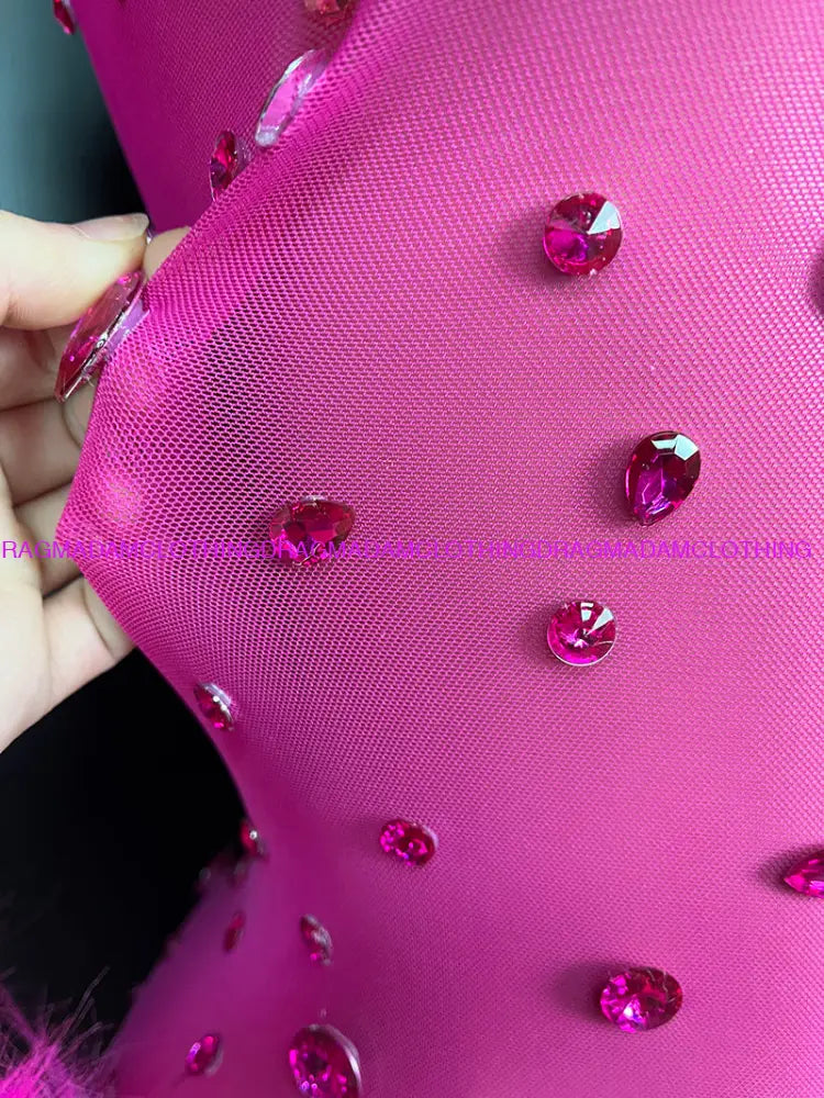 Diamond Goddess(Fuchsia) Jumpsuits/Bodysuits