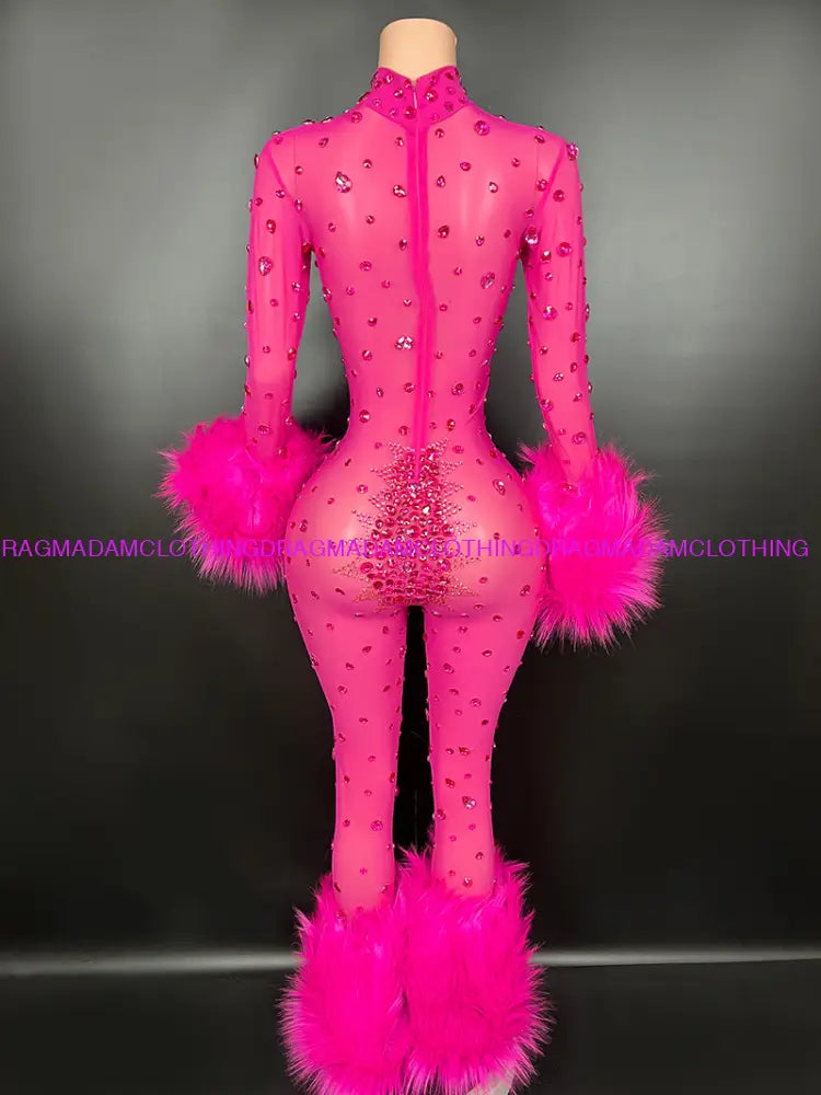 Diamond Goddess(Fuchsia) Jumpsuits/Bodysuits