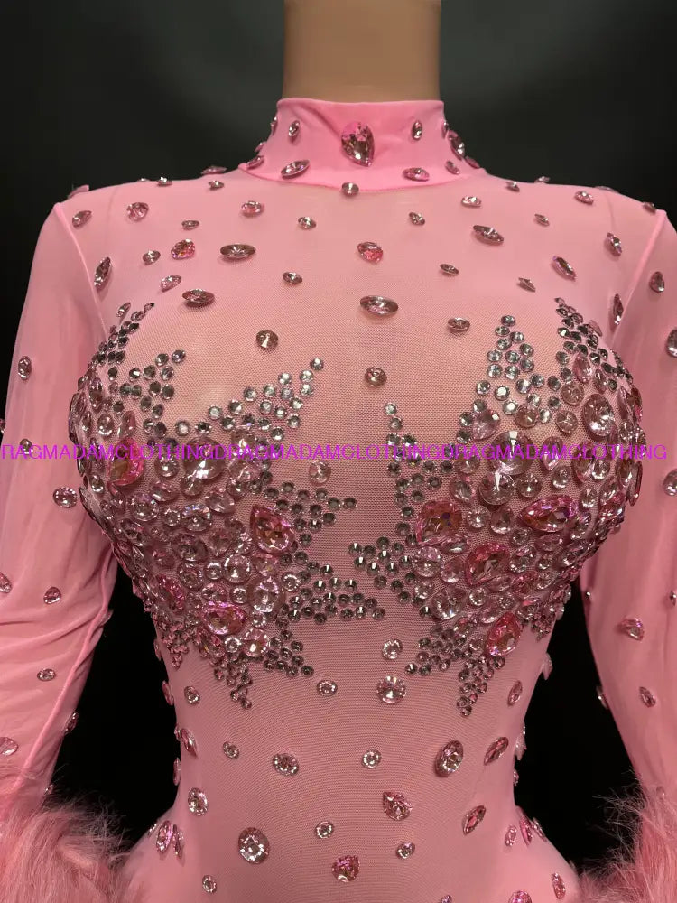 Diamond Goddess(Pink) Jumpsuits/Bodysuits