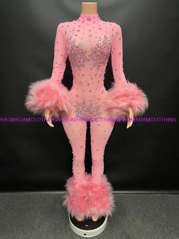 Diamond Goddess(Pink) Medium Jumpsuits/Bodysuits