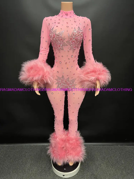 Diamond Goddess(Pink) Medium Jumpsuits/Bodysuits