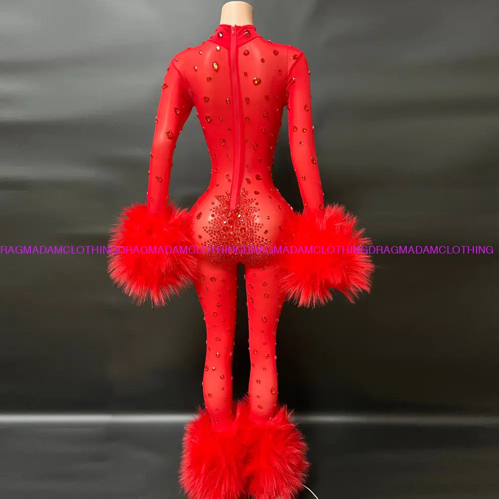 Diamond Goddess(Red) Jumpsuits/Bodysuits