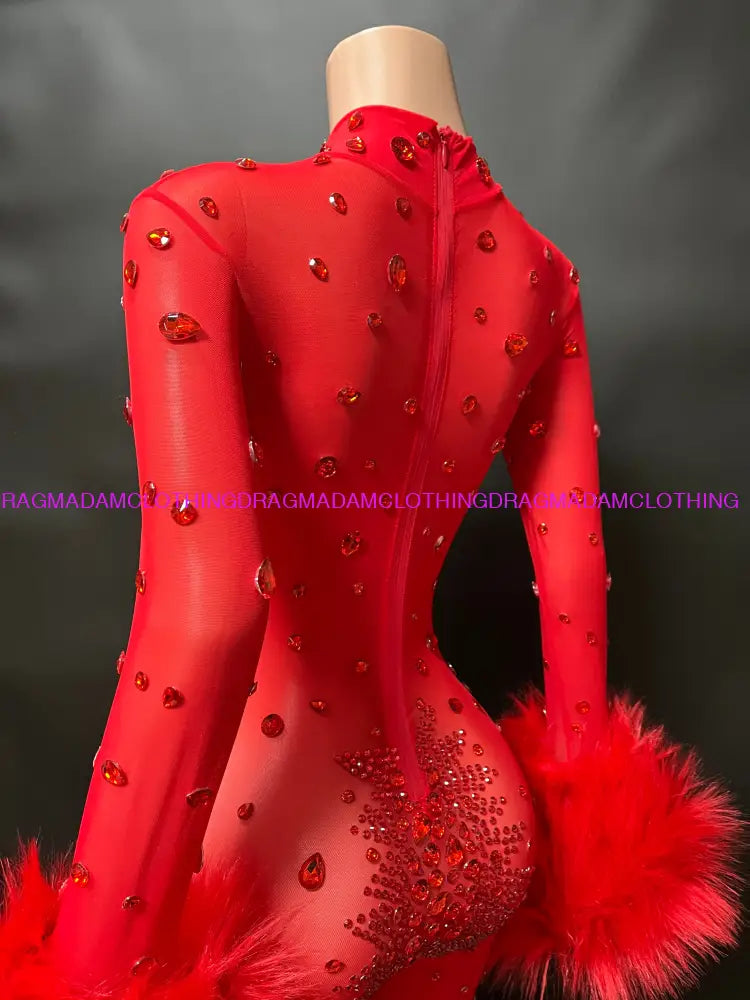 Diamond Goddess(Red) Jumpsuits/Bodysuits