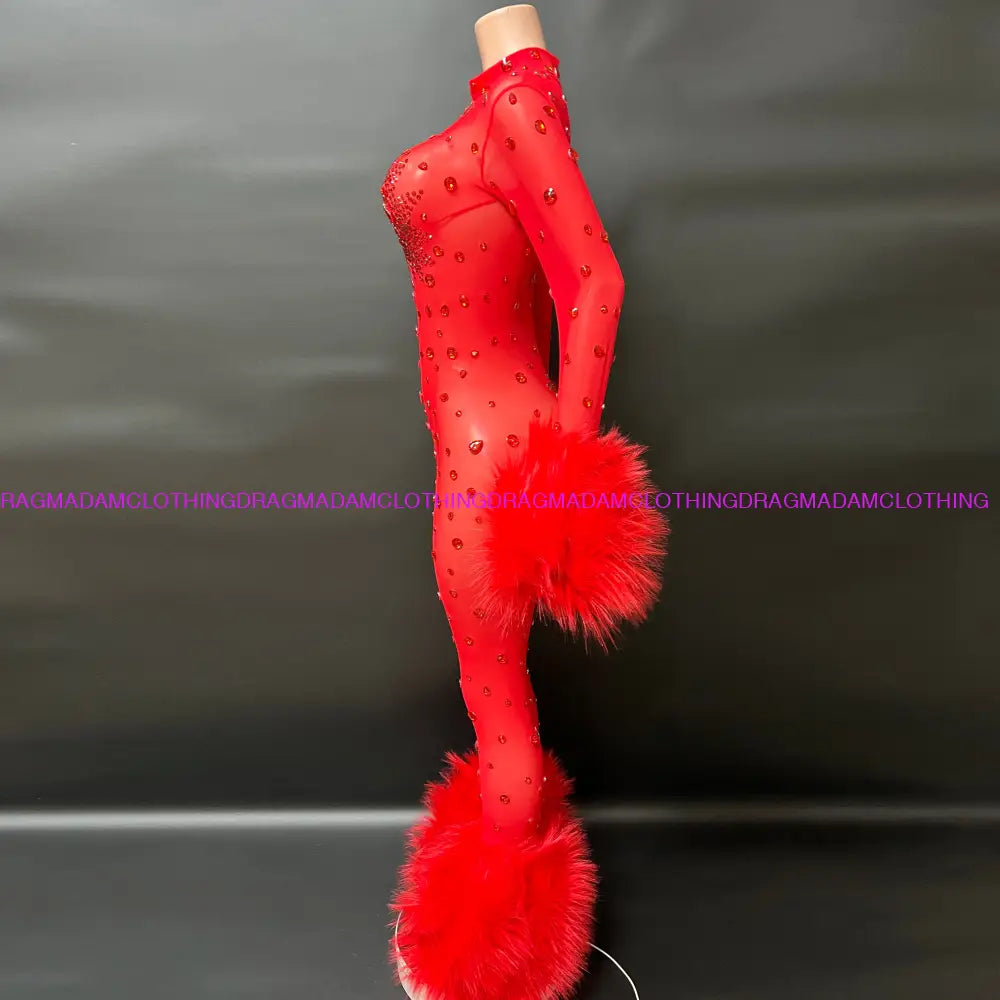 Diamond Goddess(Red) Jumpsuits/Bodysuits