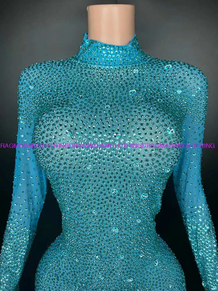 Diamond Kors(Blue) Jumpsuits/Bodysuits