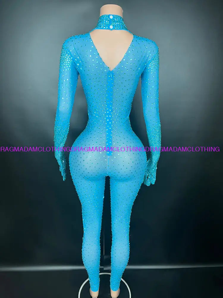 Diamond Kors(Blue) Jumpsuits/Bodysuits